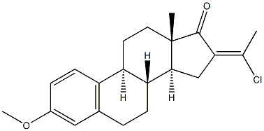 16-(1-Chloroethylidene)-3-methoxy-1,3,5(10)-estratrien-17-one 结构式
