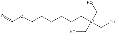 6-Formyloxy-N,N,N-tris(hydroxymethyl)-1-hexanaminium 结构式