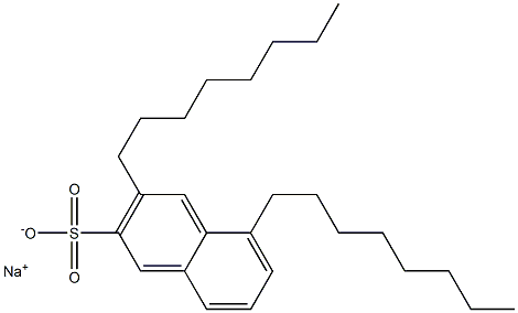 3,5-Dioctyl-2-naphthalenesulfonic acid sodium salt 结构式