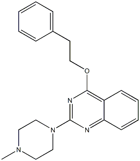 2-[4-Methyl-1-piperazinyl]-4-(2-phenylethoxy)quinazoline 结构式