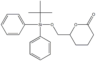 6-(tert-Butyldiphenylsilyloxymethyl)tetrahydro-2H-pyran-2-one 结构式