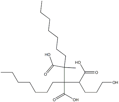 Butane-1,2,3-tricarboxylic acid 1-(3-hydroxypropyl)2,3-diheptyl ester 结构式