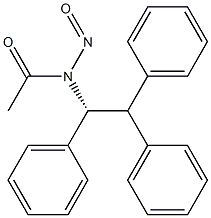 (+)-N-Nitroso-N-[(R)-1,2,2-triphenylethyl]acetamide 结构式