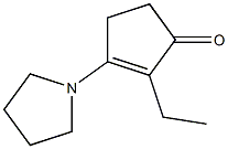 2-Ethyl-3-(pyrrolidin-1-yl)-2-cyclopenten-1-one 结构式