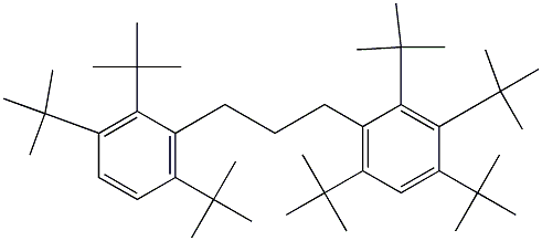 1-(2,3,4,6-Tetra-tert-butylphenyl)-3-(2,3,6-tri-tert-butylphenyl)propane 结构式