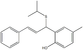 2-[1-(Isopropylthio)-3-phenyl-2-propenyl]-4-methylphenol 结构式