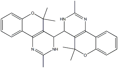 3,3',4,4'-Tetrahydro-2,2',5,5,5',5'-hexamethyl-4,4'-bi[5H-[1]benzopyrano[4,3-d]pyrimidine] 结构式