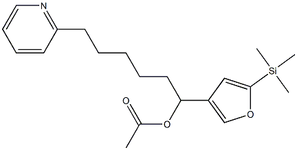 Acetic acid 1-[5-(trimethylsilyl)-3-furyl]-6-(2-pyridyl)hexyl ester 结构式