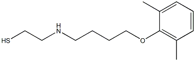 2-[[4-(2,6-Dimethylphenoxy)butyl]amino]ethanethiol 结构式