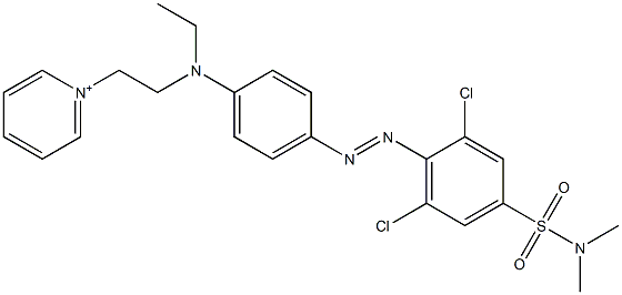 1-[2-[4-[2,6-Dichloro-4-(dimethylaminosulfonyl)phenylazo]phenyl(ethyl)amino]ethyl]pyridinium 结构式