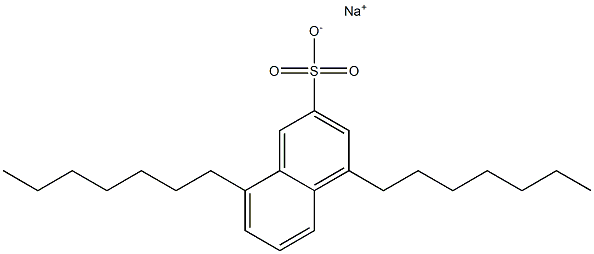 4,8-Diheptyl-2-naphthalenesulfonic acid sodium salt 结构式