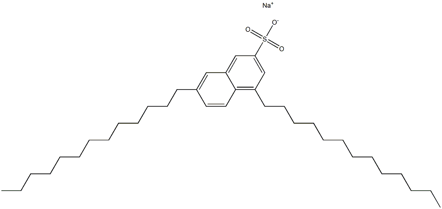 4,7-Ditridecyl-2-naphthalenesulfonic acid sodium salt 结构式