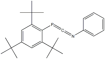 1-(2,4,6-Tri-tert-butylphenyl)-3-phenyl-1-phospha-3-azapropadiene 结构式