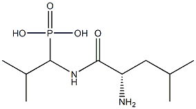1-(L-Leucylamino)-2-methylpropylphosphonic acid 结构式