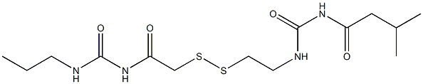 1-(3-Methylbutyryl)-3-[2-[[(3-propylureido)carbonylmethyl]dithio]ethyl]urea 结构式