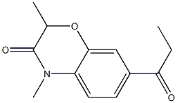 2,4-Dimethyl-7-propionyl-4H-1,4-benzoxazin-3(2H)-one 结构式