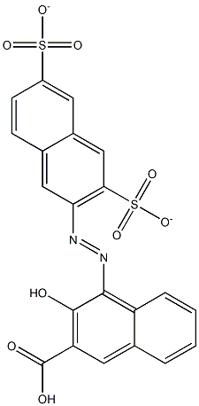 2-[(3-Carboxy-2-hydroxy-1-naphtyl)azo]-3,6-naphthalenedisulfonate 结构式
