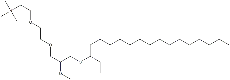 N-[2-[2-(3-Octadecyloxy-2-methoxypropoxy)ethoxy]ethyl]-N,N,N-trimethylaminium 结构式