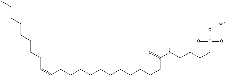 4-[[(Z)-1-Oxo-13-docosen-1-yl]amino]-1-butanesulfonic acid sodium salt 结构式