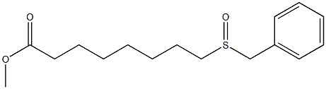 8-(Benzylsulfinyl)octanoic acid methyl ester 结构式