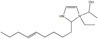 1-Ethyl-1-(1-hydroxyethyl)-2-(5-nonenyl)-4-imidazoline-1-ium 结构式