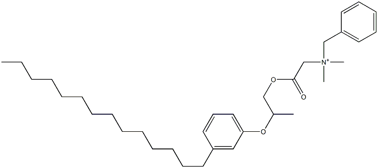 N,N-Dimethyl-N-benzyl-N-[[[2-(3-tetradecylphenyloxy)propyl]oxycarbonyl]methyl]aminium 结构式