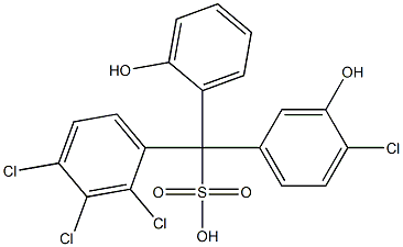 (4-Chloro-3-hydroxyphenyl)(2,3,4-trichlorophenyl)(2-hydroxyphenyl)methanesulfonic acid 结构式