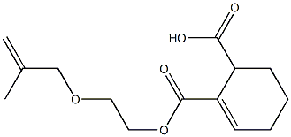 1-Cyclohexene-2,3-dicarboxylic acid hydrogen 2-[2-(methallyloxy)ethyl] ester 结构式