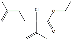 2-Chloro-2-isopentenyl-3-methyl-3-butenoic acid ethyl ester 结构式