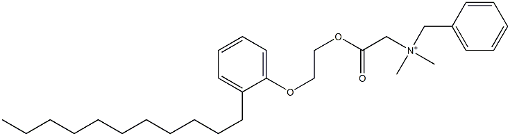 N,N-Dimethyl-N-benzyl-N-[[[2-(2-undecylphenyloxy)ethyl]oxycarbonyl]methyl]aminium 结构式