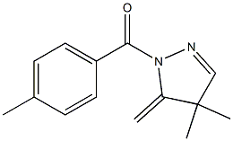 1-(4-Methylbenzoyl)-4,4-dimethyl-5-methylene-1H-pyrazole 结构式