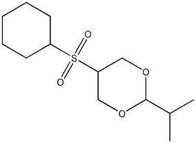 2-Isopropyl-5-(cyclohexylsulfonyl)-1,3-dioxane 结构式