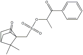 (7,7-Dimethyl-2-oxobicyclo[2.2.1]heptan-1-yl)methanesulfonic acid 1-benzoylethyl ester 结构式