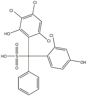 (2-Chloro-4-hydroxyphenyl)(2,4,5-trichloro-6-hydroxyphenyl)phenylmethanesulfonic acid 结构式