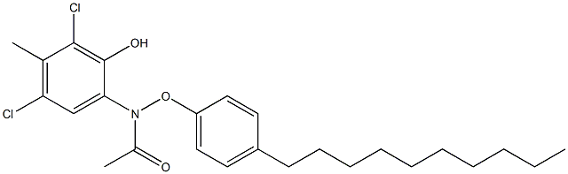 2-(4-Decylphenoxyacetylamino)-4,6-dichloro-5-methylphenol 结构式