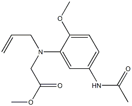 (5-Acetylamino-N-allyl-2-methoxyanilino)acetic acid methyl ester 结构式