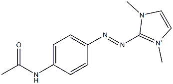2-[p-(Acetylamino)phenylazo]-1,3-dimethyl-3H-imidazol-1-ium 结构式