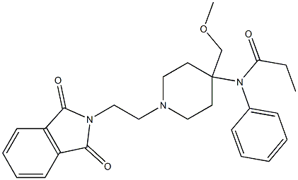 N-[1-[2-[(2,3-Dihydro-1,3-dioxo-1H-isoindol)-2-yl]ethyl]-4-methoxymethyl-4-piperidinyl]-N-phenylpropionamide 结构式