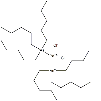 Bis(tripentylarsonio)palladium(IV) dichloride 结构式