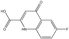 6-Fluoro-1,4-dihydro-4-oxoquinoline-2-carboxylic acid 结构式