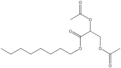 (+)-2-O,3-O-Diacetyl-D-glyceric acid octyl ester 结构式
