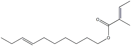 (E)-2-Methyl-2-butenoic acid 7-decenyl ester 结构式