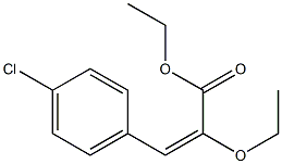 (E)-3-(4-Chlorophenyl)-2-ethoxyacrylic acid ethyl ester 结构式