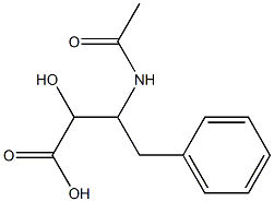 3-Acetylamino-2-hydroxy-4-phenylbutyric acid 结构式