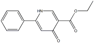 6-Phenyl-4-oxo-1,4-dihydropyridine-3-carboxylic acid ethyl ester 结构式