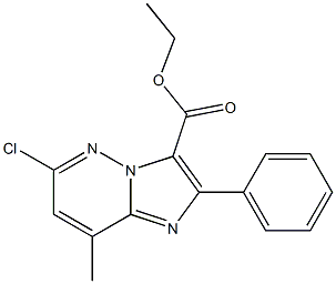 6-Chloro-8-methyl-2-phenylimidazo[1,2-b]pyridazine-3-carboxylic acid ethyl ester 结构式