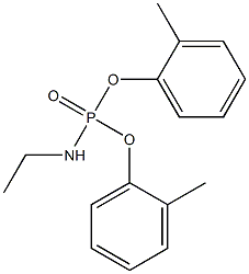 N-Ethylphosporamidic acid di(2-methylphenyl) ester 结构式