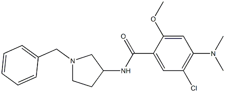 N-(1-Benzyl-3-pyrrolidinyl)-5-chloro-2-methoxy-4-(dimethylamino)benzamide 结构式