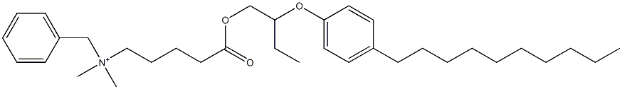 N,N-Dimethyl-N-benzyl-N-[4-[[2-(4-decylphenyloxy)butyl]oxycarbonyl]butyl]aminium 结构式