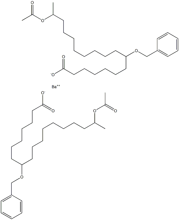 Bis(8-benzyloxy-17-acetyloxystearic acid)barium salt 结构式